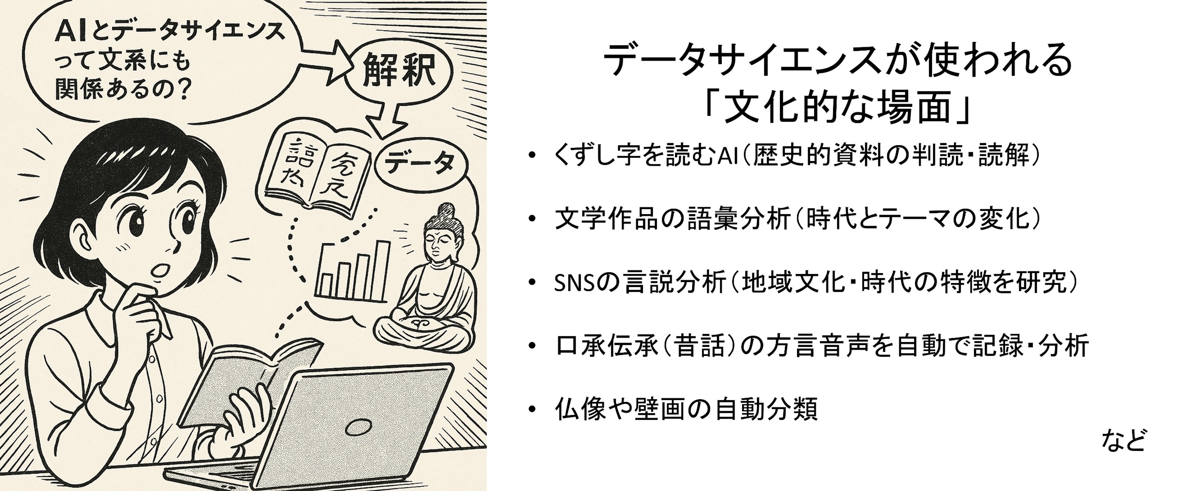 文化的場面で活用されるデータサイエンス