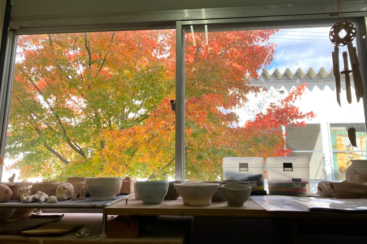 秋には色づいた紅葉が楽しめる