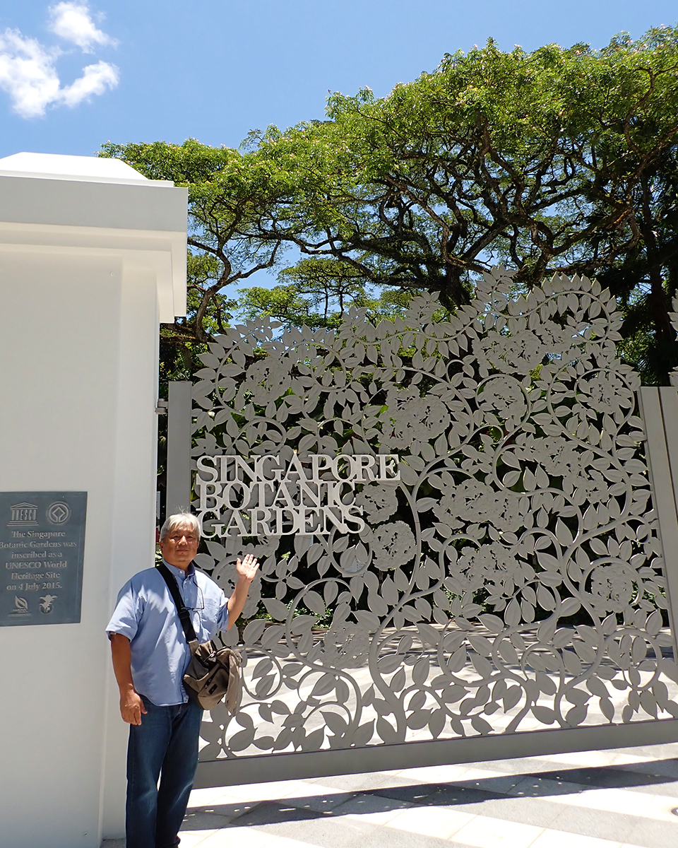 シンガポール植物園の入口にて（中村剛之教授提供）